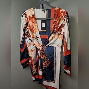 Fashion Nova Multicolor Satin Mini Dress